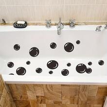 6pcs Non-Slip Bathtub Stickers Black Five-In-A-Row Pattern Bathroom Stickers Waterproof Matte Bathtub Decals - one-size - View 5