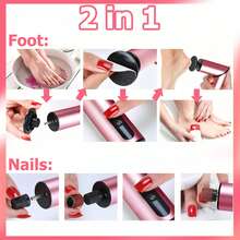 Foldable Electric Foot File, Rechargeable Handheld Foot Callus Remover, 9-Speed Adjustable, Multi-Function Personal Foot Polisher, Portable Callus Removal Tool For Home And Nail Salon, Foot Care Tool For Men And Women - Multicolor - View 4