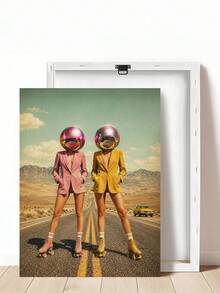 1 قطعة ملصق فن البوب السريالي العتيق برأس كرة الديسكو، طباعة اقتباسات كرة الحظ المضحكة "ماذا في الجحيم"، ديكور غرفة النوم، ديكور غرفة المعيشة، ديكور السكن الجامعي، فنون الجدران، ديكور الجدران، ديكور المنزل، ديكور الغرفة، فن الجدران على القماش، ملصقات، فن الجدران مع إطار، إطار اختياري - قطعة واحدة - مشاهدة 14