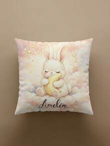 1 buah Sarung Bantal Cetak Teks Personalisasi Kustom, Sarung Bantal Cetak Dua Sisi, Untuk Liburan, Sarung Bantal Nama yang Dapat Disesuaikan, Hadiah untuk Keluarga, Teman, dan Diri Sendiri - Sampanye - View 6