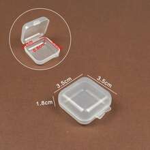 Transparent Plastic Mini Storage Box, Multi-Functional Portable Storage Box With Lid, Dust-Proof Jewelry Display Box, Suitable For Jewelry, Nail Art, DIY Accessories Storage, Small Items, Crafts, Jewelry, Hardware, Sunny Travel, Christmas Gift, Halloween Gift, Girls Gift, Cool Back To School Jewelry Storage Box, Travel Essential Jewelry Storage Box - Multicolor - View 7