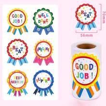 100pcs Scalloped Edge Award Stickers, Large Capacity Roll, Kindergarten Classroom Praise Stickers - Multiple Styles - View 6