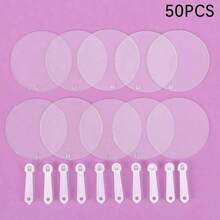 100/50pcs Cute Mini Transparent Hand Fans Handmade DIY Blank Fans Detachable Art Fans For Halloween Wedding Birthday And Party Decorations, Perfect Gifts For Friends Classmates Mothers Colleagues, Decorative Fans - One Size Fits All - View 9