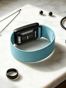 Banda SuperKnit 5.0/MG – Compatible con ECG, Tejido de Rendimiento Distintivo – No Compatible con 4ª Generación - Celeste - Ver 7