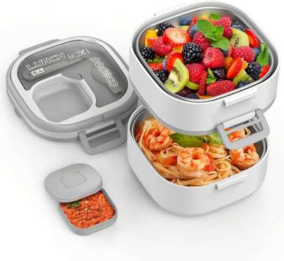 Stainless Steel Bento Box With Insulated Bag Leak Proof 1 Tier Lunch Container With Cutlery And Sauce Pod Dishwasher For Kids