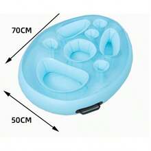 1-2pcs Inflatable Waterproof Bar Drink & Food Floats, Multi-Functional Pool Party Ice Bucket Cup Holder, Portable Inflatable PVC Ice Bucket Rack, Floating Drink Holder, Summer Pool Accessories With Hole Tray - Water Inflatable Tray - View 16