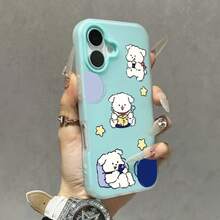 Fashion Phone Cases - Jelly Shell - Healing Little White Dog Green - View 6