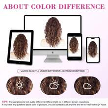 14 Inch Clip-In Ponytail Hair Extension, Curly Ponytail Hair Extension, Natural Lightweight Voluminous Synthetic Fiber Clip-In Ponytail For Women, Suitable For Daily Wear - Multicolor - View 8