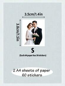 12-300pcs Customized Photo Temporary Wedding Tattoo Stickers, Personalized Tattoo Stickers, Customizable Valentine's Day Gift - Multicolor - View 14