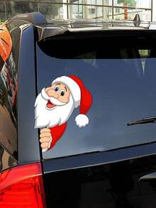 Merry Christmas Car Stickers Waterproof Santa Claus & Reindeer Window Decals Self-Adhesive PVC Christmas Decorations - Multicolor - View 5