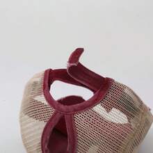 1 pieza Gorra de béisbol de unicolor con efecto desgastado y rasgado, adecuada para uso diario - A - Ver 7