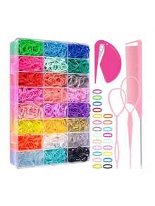 Random Color Elastic Hair Ties, 3pcs Hair Styling Tools, Colorful Girls Hair Accessories Bows - Multicolor - View 1