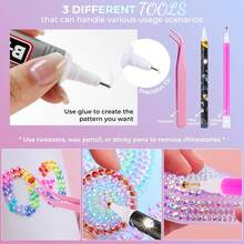 48,000pcs 60 Colors Resin Jelly Rhinestone Set, Multi-Color Flat Back Rhinestones For Diamond Painting, Includes 4 Bottles 10ml B7000 Jewelry Glue And Tools, Christmas Birthday Gift For Women - Sets - View 7