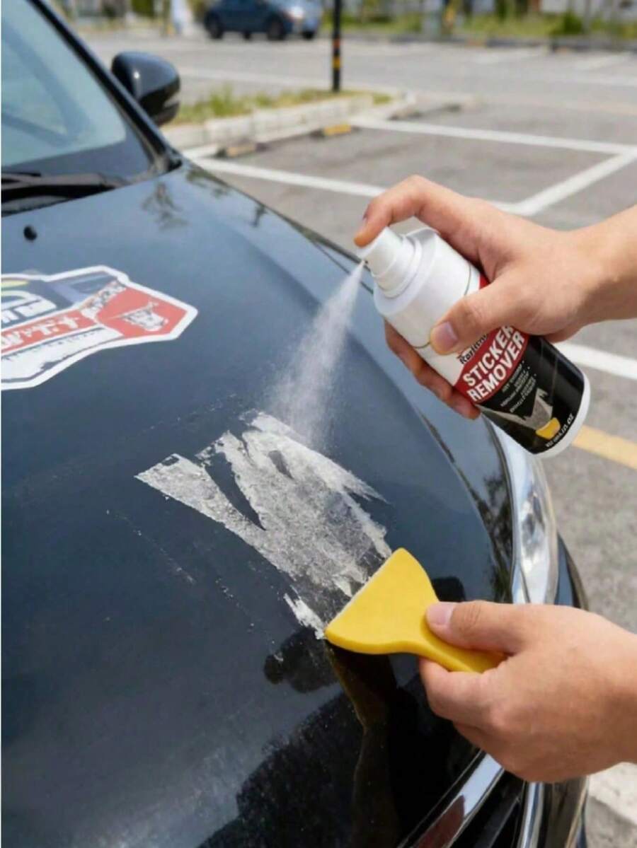 rayhong 1pc/60ML Car Adhesive Remover Set 1pc/60ML Car Scratch Spray Paint, Efficiently Dissolves Various Stickers, Tapes, Adhesive Residues, Say Goodbye To Repeated Wiping, Suitable For Car Stickers, Home Labels, Wall Adhesive Stains, Glass Residue And More, Spray And Let Sit For A Few Seconds, Scratch Repair, Color Matching, Convenient Operation, Paint Protection, Multi-Color Compatible, One Swipe To Complete Cleaning - Liquid - View 1