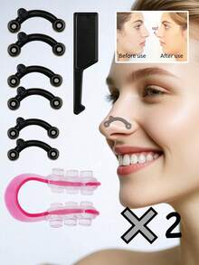 3 Pairs Adjustable Transparent Nose Clips, Reusable, Fragrance-Free, Battery-Free, Suitable For Multiple Scenarios, Enhancing Appearance And Comfort - Multicolor - View 21