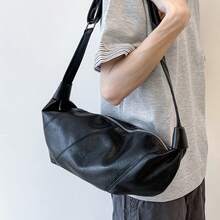GUANMO Fashion Patchwork Dumpling Bag Casual Men's Crossbody Single Compartment Daily Commute Travel Shopping Unisex Minimalist Clean Version - A - View 12