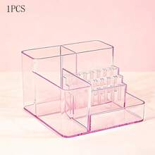 1pc Nail Drill & Drill Bit Holder, 28-Slot Transparent Plastic Desktop Storage Rack, Skincare Product Organizer, Small Tool Storage, Professional Nail Tool Organizer Box (ABS) - Multicolor - View 11