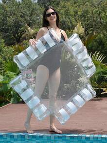 1 Set Foldable Inflatable Water Lounger, 4-Tube Backrest Pool Float, Includes 1 Air Pump, PVC Material, Multi-Color Options, Holiday Essential, Summer Water Party Must-Have, Suitable For Adult Vacation And Leisure, Inflatable Pool Float, Beach Supplies, Beach Accessories, Inflatable Sea, Non-Food Contact - Multiple Styles - View 3