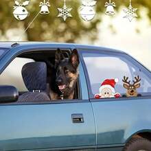 Merry Christmas Car Stickers Waterproof Santa Claus & Reindeer Window Decals Self-Adhesive PVC Christmas Decorations - Multicolor - View 8