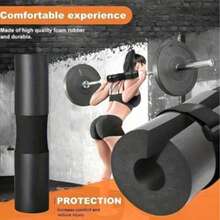1pc Thickened Foam Barbell Shoulder Pad With Fixing Strap, Home Gym Fitness Equipment Accessory - A - View 2