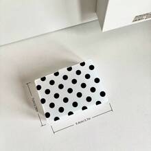 韓式Ins風圓點磨砂塑料收納盒，迷你便攜透明收納盒，適合卡片、珠寶、髮夾、文具，可愛圓點圖案小容器 - A - 查看 7