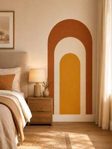 SUPSTICKER 1 Set Vintage Bohemian Style Layered Arch Peel And Stick Wall Decal, Removable PVC Wall Sticker, Suitable For Living Room, Nursery And Bedroom, 2 Sizes - 2pcs - View 2