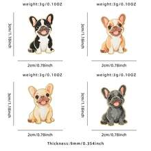 1pc Gold Outline French Bulldog Enamel Pin Multi Color Cute Sitting Puppy Lapel Pin, Metal Pin For Jackets Bags, Lovely Gift For Dog Lovers - Cute Bulldog - View 7