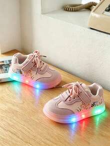 Toddler Shoes, 2026 New Style, Soft Sole, Comfortable Fit, Light-Up Girls' Sneakers, Children's Casual Sports Shoes, Suitable For Spring And Autumn - Pink - View 17