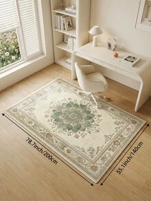 1pc Light Green Bohemian Style Living Room Rug, Suitable For Kitchen, Dining Room, Bedroom Holiday Decor, Indoor/Outdoor, Office Anti-Slip Doormat, Bathroom Rug, Hallway, Study Room Gaming Area Rug - Pastel Green - View 13