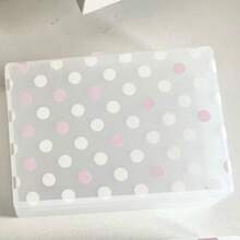 Pastel Polka Dot Frosted PP Storage Box Flip Lid Portable Mini Organizer Case For Photocard Washi Tape Stickers - A - View 8
