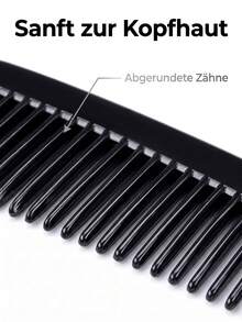 4pcs Black Professional Fine Tooth Comb Set, High-End Salon Styling Combs, Precise Hair Parting And Shaping, Unisex Hair Styling Tools, Portable Travel, Holiday And Back To School Essential Hair Accessories, Barbershop Styling Supplies - Black - View 2