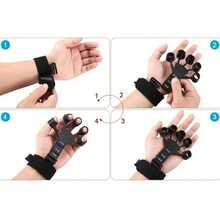 2pcs Adjustable Resistance Finger Exerciser, Grip Strength Trainer, Suitable For Athletes Arm And Palm Muscle Training, 5-Finger Wrist Extension Enhancer, Fits Any Hand Size, Fitness Equipment Travel Essential Home Supplies, - Multicolor - View 8