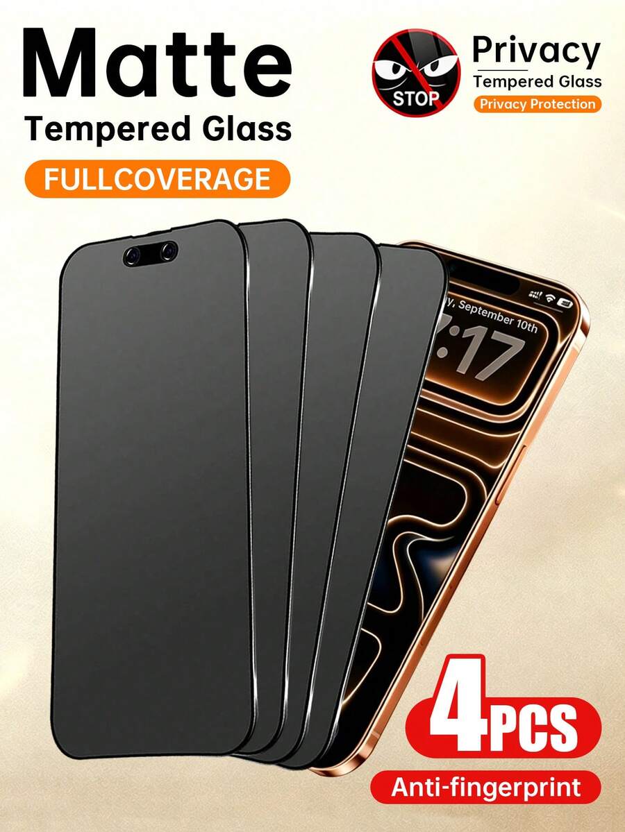 4pcs High Quality 9H+ Ceramic Film Screen Protector Compatible With Phone 18 Pro Max/Phone 18 Pro/Phone 17 Pro Max, 17 Pro, 17 Air, 17, 16 Pro Max, 16, 16 Pro, 16 Plus, 14 Pro Max (6.9/6.7 Inch), Non-Glass Material, Soft And Comfortable, Scratch-Resistant, Wear-Resistant, Sensitive Touch, Compatible With Phone Cases - 4PCS - View 1