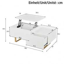 طاولات - أبيض + MDF - مشاهدة 8