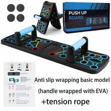 Set Papan Push-Up Lipat Multifungsi, Sistem Latihan 30-in-1 dengan Kode Warna, Pegangan Anti-Selip, Pita Resistensi, dan Matras Anti-Selip, Peralatan Kebugaran Rumah Portabel untuk Latihan Dada, Bahu, Punggung, dan Trisep, Cocok untuk Pemula Pria dan Wanita - MultiWarna - View 14