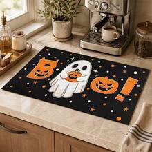 (Hot !!) 1PC Halloween Ghost Pumpkin Pattern, 2D Flat Stove Protector Mat And Non-Slip Heat-Resistant Rubber Stove Cover Mat Suitable For Induction Cooktop, Glass Cooktop And Multi-Function Anti-Scratch Mat, Also Best Choice For Oven, Washing Machine, Dryer And Kitchen Decoration. - Multicolor - View 3