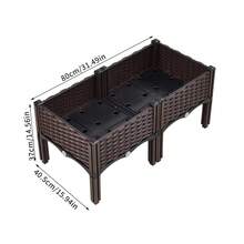 80cm Raised Garden Bed Planter Patio Plant Pot Flower Bed Vegetable Grow Box - View 11