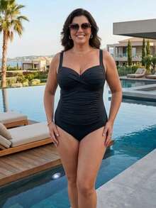 Plus Size Rashguards - Siyah - Görünüm 2