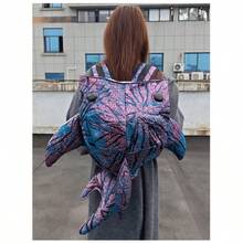 Outdoor Travel Bag, Large-Capacity Portable Storage Bag, Versatile Street Travel Bag, Ocean Shark Bag, Suitable Daily Outings, Parties, And Gatherings, Unique And Versatile Backpack - Purple - View 3