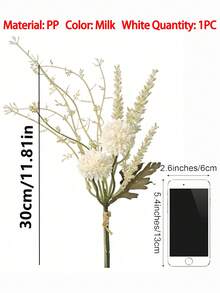1/2件人造菊花花束 - 仿真乾燥花球設計 - 適合辦公室、花瓶、居家、桌面裝飾、訂婚和婚禮佈置 - 白色3 - 查看 8