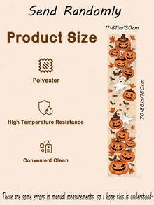 Halloween Decoration - Happy Halloween Pumpkin Tablecloth | Halloween Party Gift Supplies Indoor/Outdoor Backdrop | Halloween Decorative Tablecloth For Home, Office, Restaurant, Kitchen - Multicolor - View 2