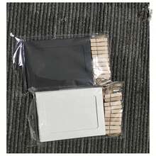 21pcs/Set Bingkai Foto Kertas Vintage dengan Klip Bendera/Spanduk, Dekorasi Rumah untuk Pernikahan, Ulang Tahun Pernikahan, Ulang Tahun, Pesta Liburan, Dekorasi Meja DIY (10 Bingkai + 10 Klip + 1 Tali Rami) - MultiWarna - View 15