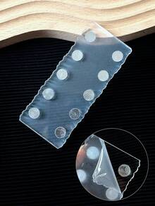 1件裝 10個指甲固定座底座，日式極簡風壓克力磁吸美甲練習底座，金銀雙色美甲片練習支架，可佩戴式美甲設計手指支撐架，美甲展示架工具 - 彩色 - 查看 4