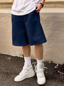 3件組男童青少年寬鬆百慕達短褲，休閒百搭大童短褲 - 彩色 - 查看 5