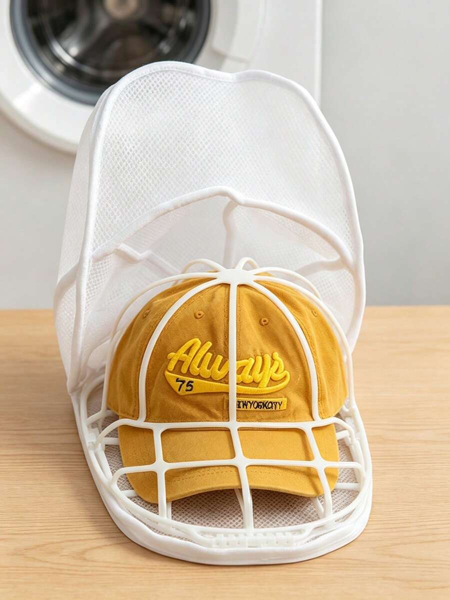 1 Set 2-In-1 Baseball Cap Laundry Bag & Hat Storage Rack, Shape-Preserving Hat Washing Protective Cover, Multi-Functional Hat Stand, Suitable For Home Laundry Room, Closet Storage & Travel, Household Storage Gift, Perfect For New Year And Graduation Season