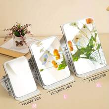 1pc Portable Folding Makeup Mirror, Adjustable Mini Desktop Mirror, Classic Handheld Mirror, Pocket Mirror, Travel Portable Mirror, Birthday Gift For Female Friends, Holiday Gift, Christmas Gift, Back To School Essential, Suitable For Travel And Dorm Use - Vanity Mirror - View 2