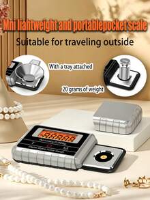 Portable Pocket Scale. Maximum Weighing Capacity 100 Grams, Displays Three Decimal Places, High-Definition Digital Display, Ideal For Weighing Small Items Such As Gold Jewelry And Gemstones. Equipped With An LCD Screen. Batteries Not Included. - jewelry scales - View 5