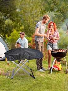 1pc Outdoor BBQ Grill Dustproof Waterproof Cover, Portable Foldable Picnic Camping Stove Cover - View 2