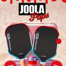 1 Pc JOOLA POPS V Carbon Fiber Pickleball Paddle - 16mm Original Carbon Fiber Textured Surface - Reinforced Power Core, Provides Power, Spin And Control, Suitable For All Skill Levels - Multicolor - View 2