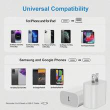 1-2 Buah Adaptor Pengisian Cepat USB-C 30W, Blok Pengisian Daya, Pengisi Daya Dinding Tipe-C, Kompatibel dengan iPhone 17 16 15 Pro Max Plus, Kepala Pengisian Daya - Steker Tipe AS A (110-127V) - View 8